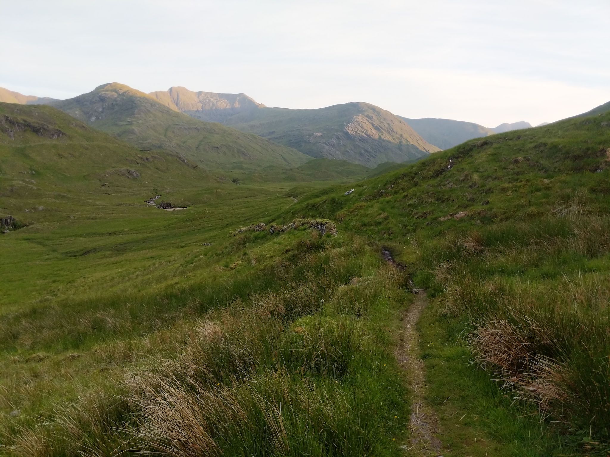 Sunset over the mountains surrounding Glen Affric