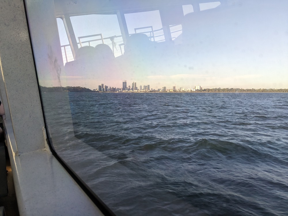 Perth CBD from Rottnest ferry