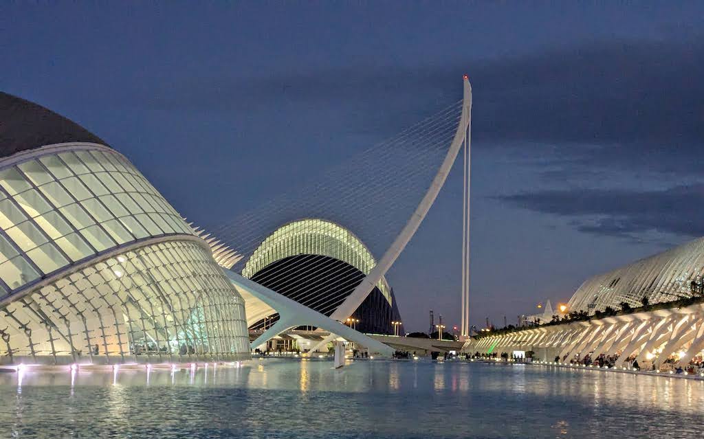 Skyline view of the City of Arts and Sciences