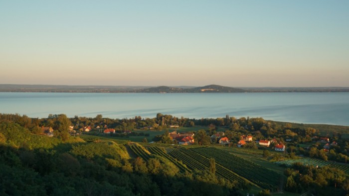 View over Lake Balaton from Badacsony