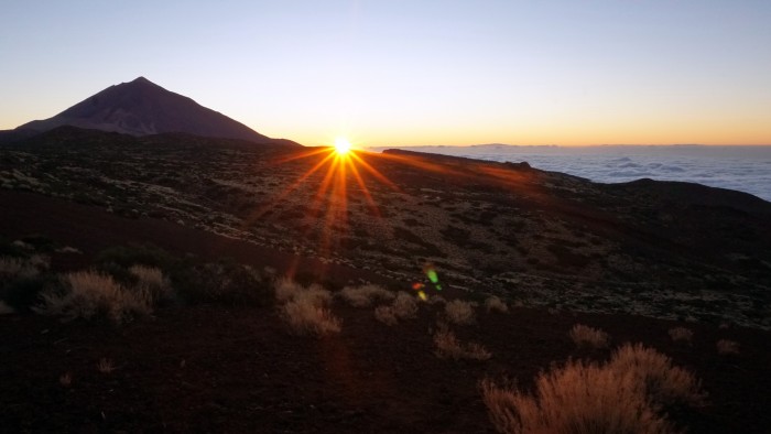 Sunset behind the Teide